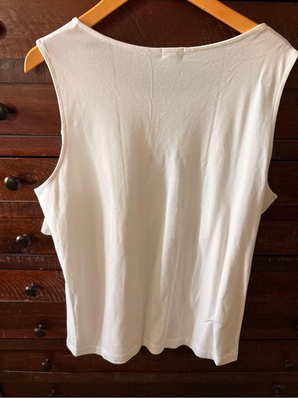 J. Crew White Ruffle-Front Sleeveless Tank Top - Picture 3 of 3